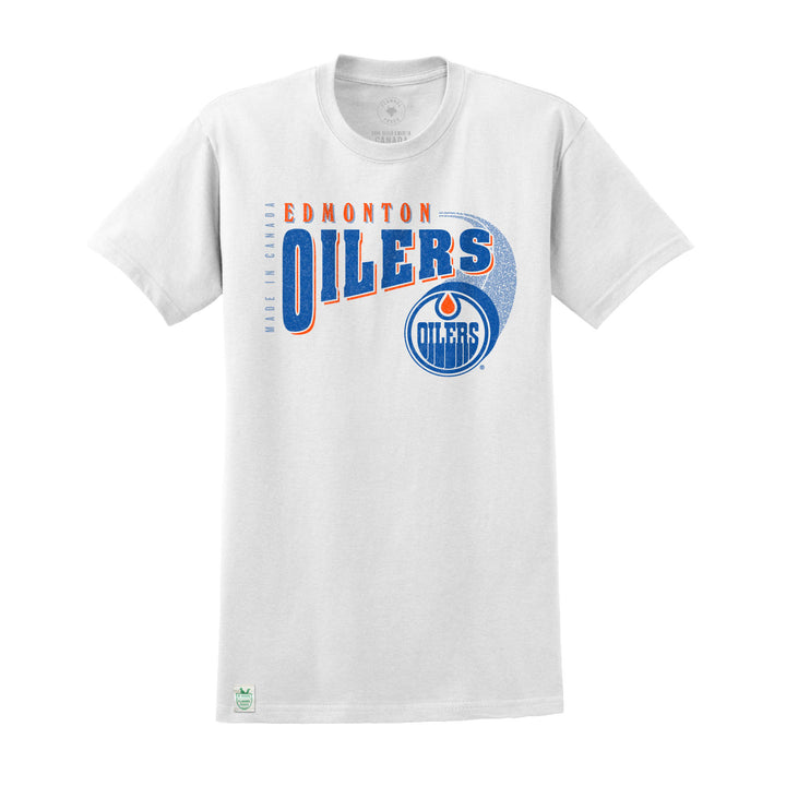 Edmonton Oilers Flannel Foxes Swoosh White T-Shirt