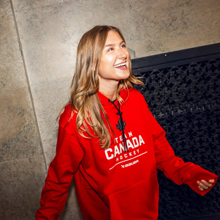 Hockey Canada Bauer Red Stacked Hoodie