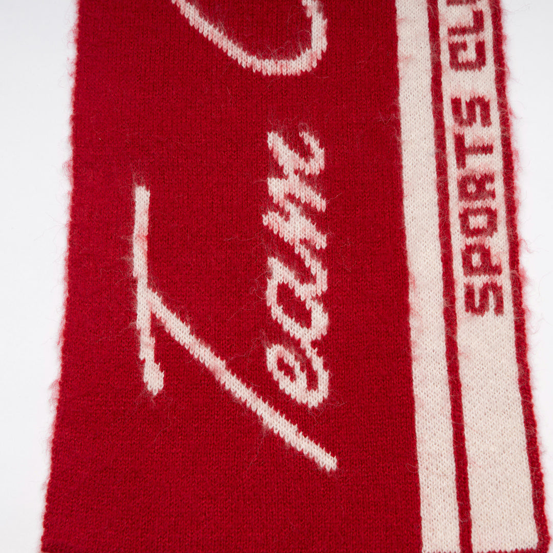 Hockey Canada Sports Club Atelier by Lauren McDavid Red Jacquard Mohair Scarf