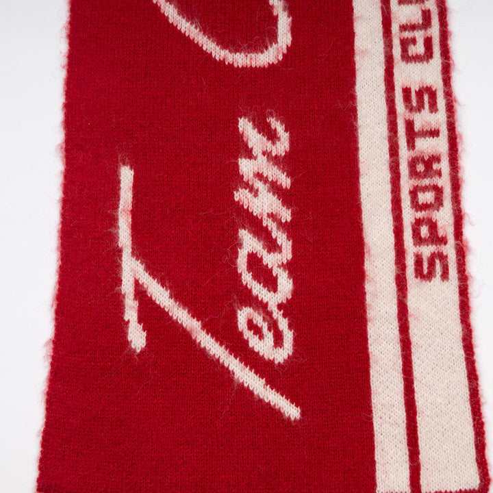 Hockey Canada Sports Club Atelier by Lauren McDavid Red Jacquard Mohair Scarf