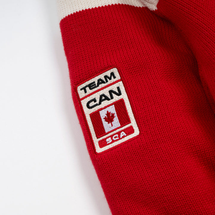 Hockey Canada Unisex Sports Club Atelier by Lauren McDavid Cream Après Knit High-Neck Cropped Puffer Jacket