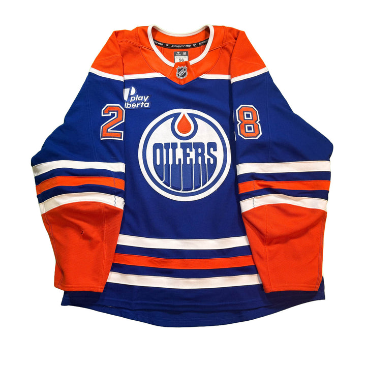 Jack Roslovic Edmonton Oilers Game Worn Jersey - 2025-26 Royal Blue Set #3 - D00508