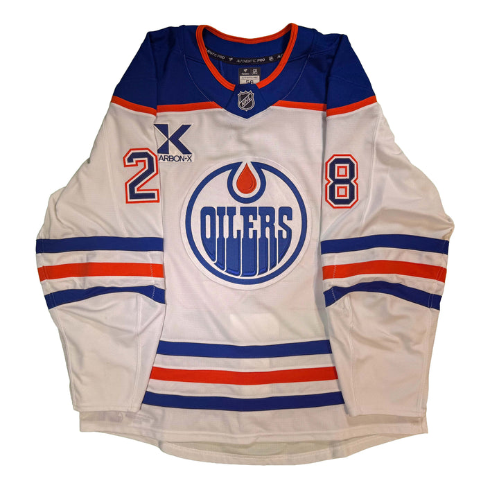 Jack Roslovic Edmonton Oilers Game Worn Jersey - 2025-26 White Set #2 - D00314