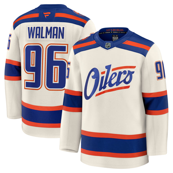 Jake Walman Edmonton Oilers Fanatics Premium Cream Alternate Jersey