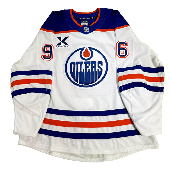 Jake Walman Edmonton Oilers Game Worn Jersey - 2025-26 Playoffs White Set #1 - D00649