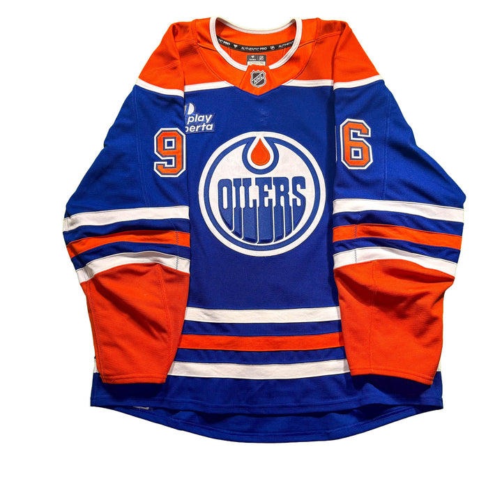 Jake Walman Edmonton Oilers Game Worn Jersey - 2025-26 Royal Blue Set #2 - D00406