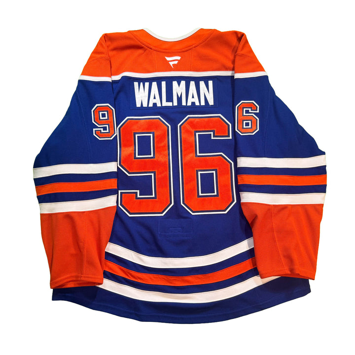 Jake Walman Edmonton Oilers Game Worn Jersey - 2025-26 Royal Blue Set #3 - D00522