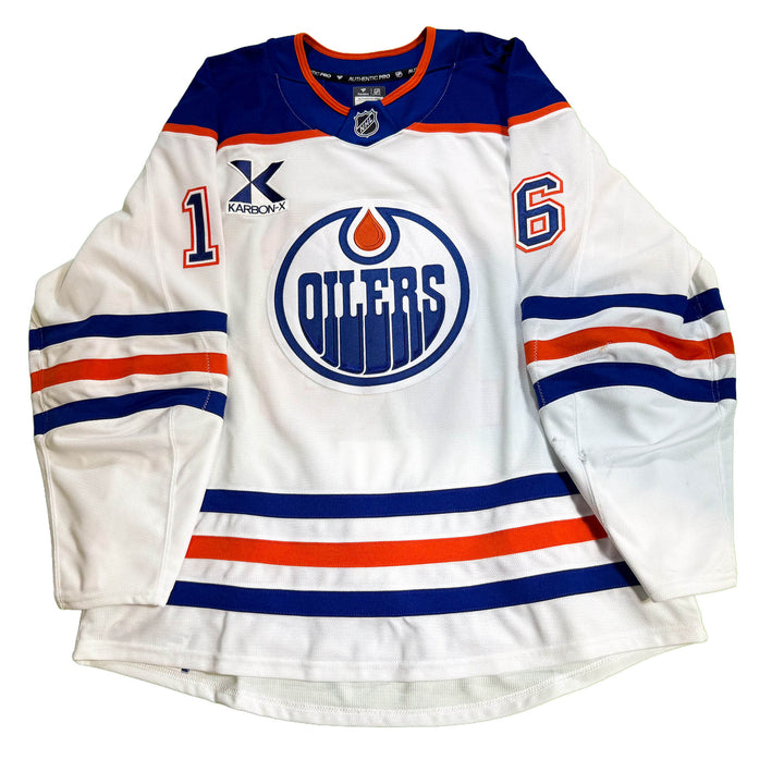 Jason Dickinson Edmonton Oilers Game Worn Jersey - 2025-26 Playoffs White Set #1 - D00626