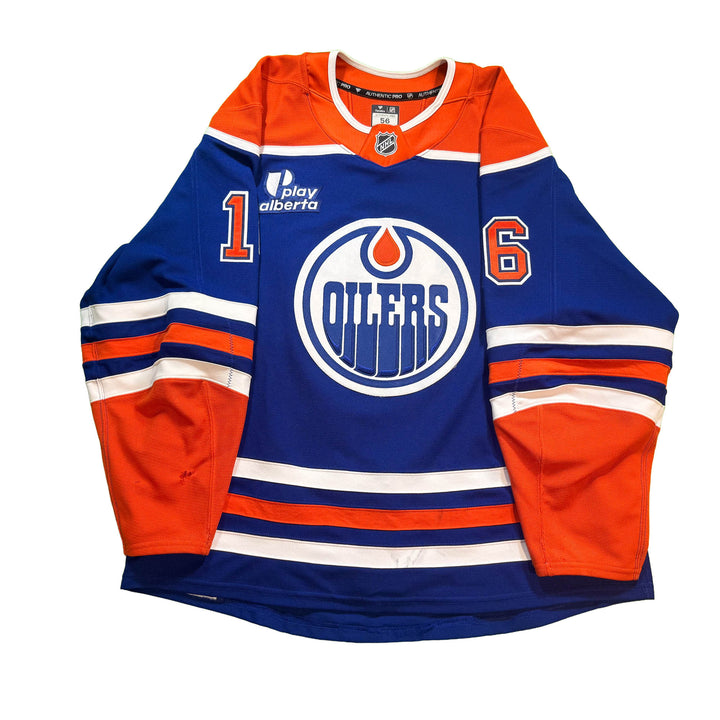 Jason Dickinson Edmonton Oilers Game Worn Jersey - 2025-26 Royal Blue Set #3 - D00581