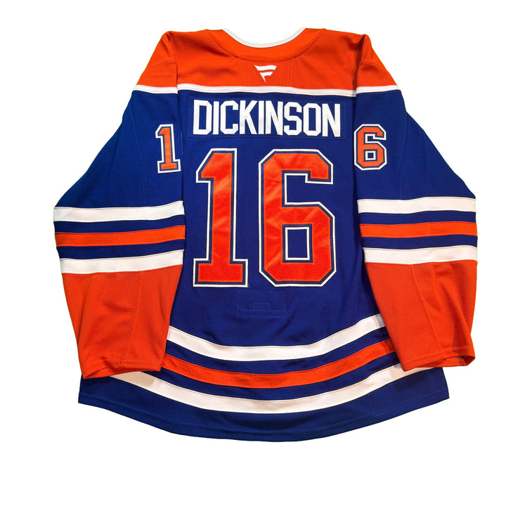 Jason Dickinson Edmonton Oilers Game Worn Jersey - 2025-26 Royal Blue Set #3 - D00581