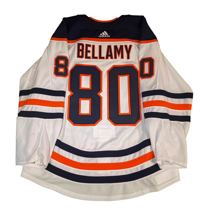 Jaxon Bellamy Edmonton Oilers Game Worn Jersey - 2019-20 White Set #1 **NO LOA
