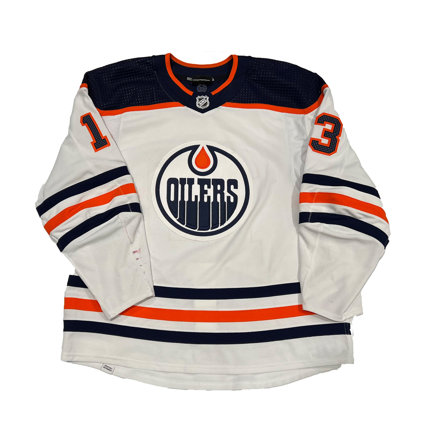 Jesse Puljujarvi Edmonton Oilers Game Worn Jersey - 2021-22 White Set #2 - U05263