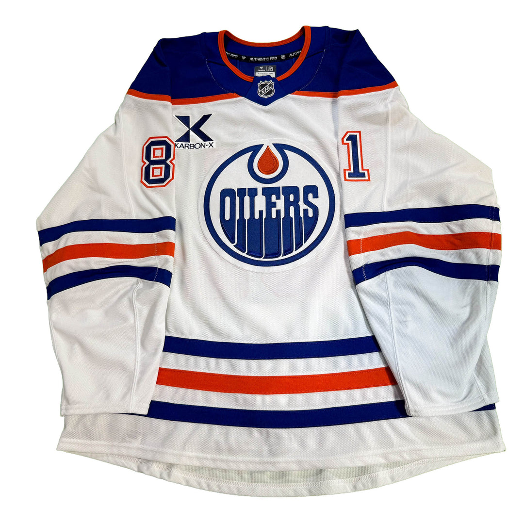 Josh Samanski Edmonton Oilers Game Worn Jersey - 2025-26 Playoffs White Set #1 - D00645