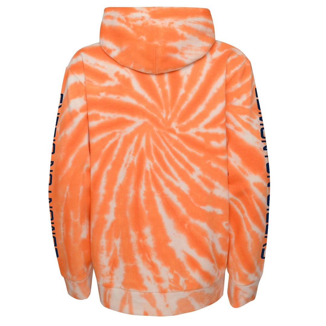 Edmonton Oilers Youth Outerstuff Manhattan Orange Tie Dye Hoodie