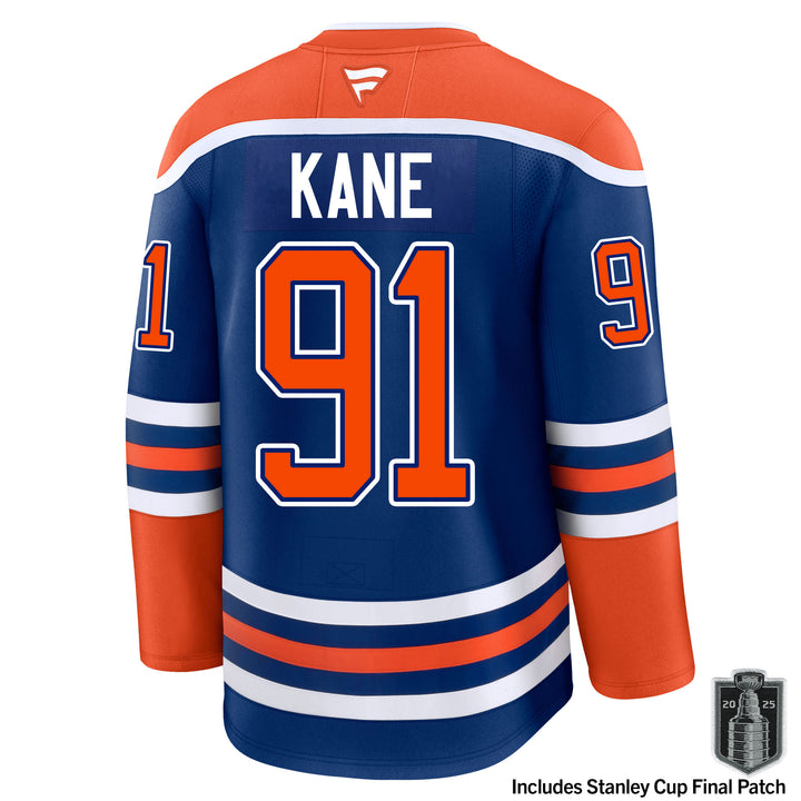 Evander Kane Edmonton Oilers Fanatics Premium Royal Blue Home Jersey w/ STANLEY CUP FINAL PATCH *HEAT PRESSED