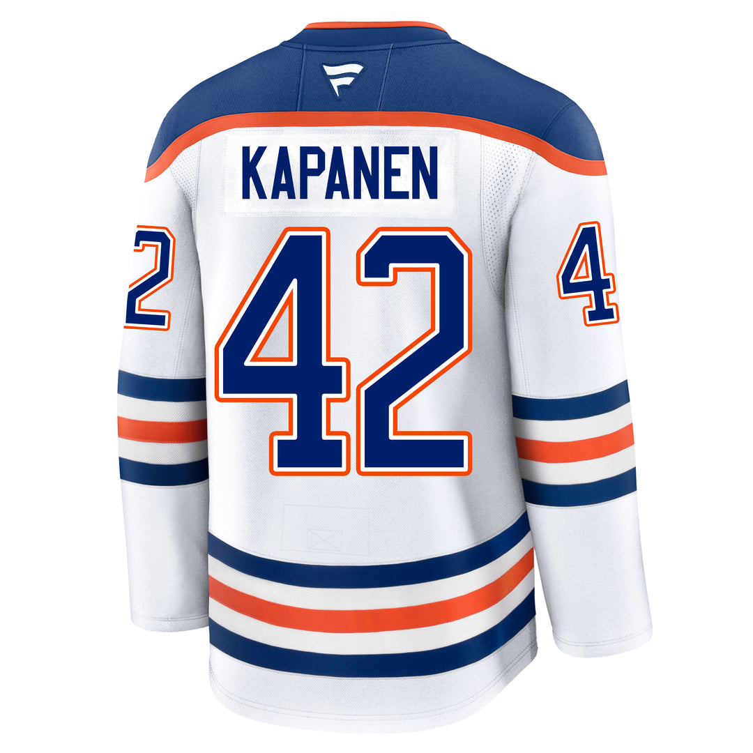 Kasperi Kapanen Edmonton Oilers Fanatics Premium White Away Jersey