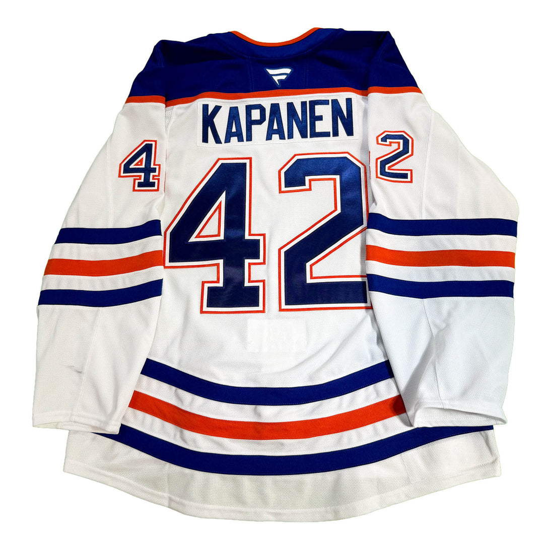 Kasperi Kapanen Edmonton Oilers Game Worn Jersey - 2025-26 Playoffs White Set #1 - D00642
