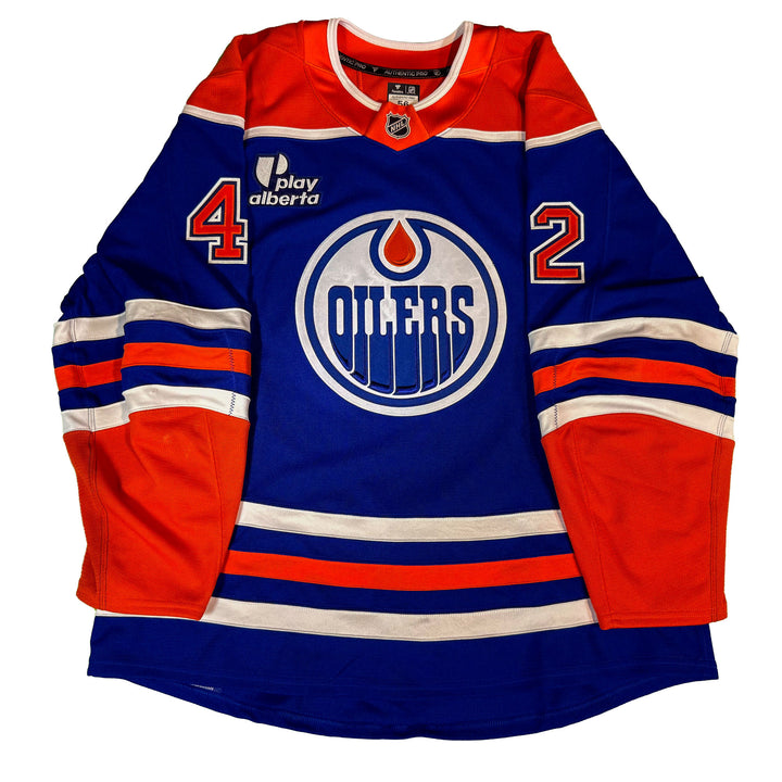 Kasperi Kapanen Edmonton Oilers Game Worn Jersey - 2025-26 Royal Blue Set #1 - D00142