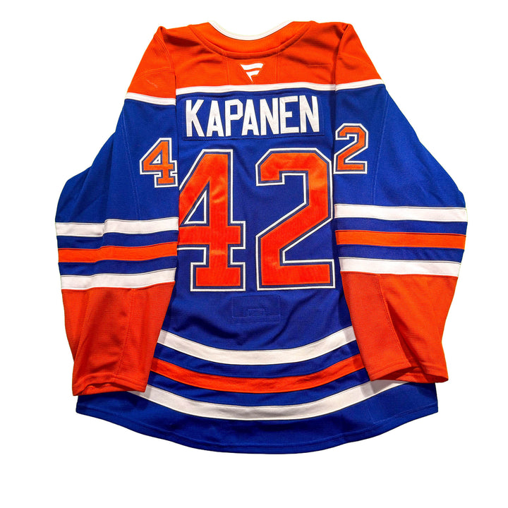 Kasperi Kapanen Edmonton Oilers Game Worn Jersey - 2025-26 Royal Blue Set #2 - D00396