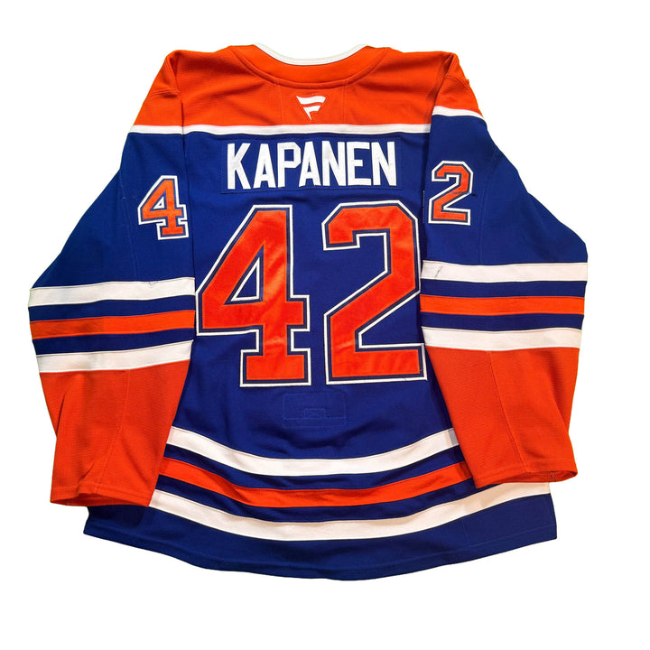 Kasperi Kapanen Edmonton Oilers Game Worn Jersey - 2025-26 Royal Blue Set #3 - D00515