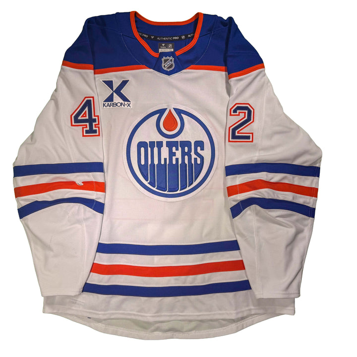 Kasperi Kapanen Edmonton Oilers Game Worn Jersey - 2025-26 White Set #2 - D00318