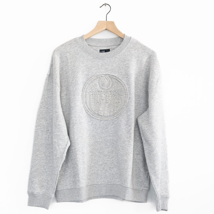 Edmonton Oilers Unisex Line Change Shadow Grey Crewneck Sweatshirt