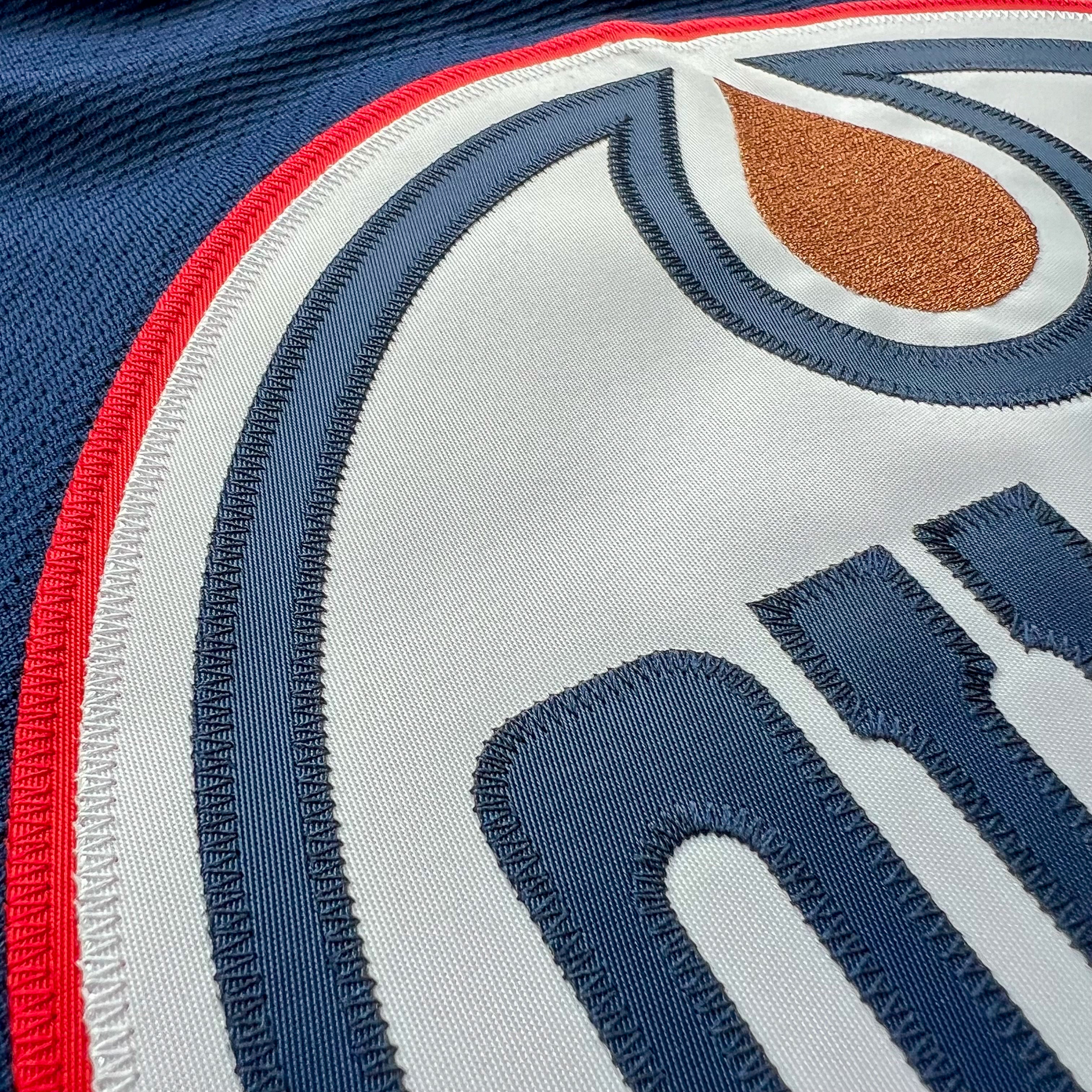 Georges Laraque Edmonton Oilers Mitchell Ness 1997 98 Blue Line Retro Navy Jersey LG
