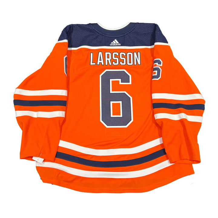 Adam Larsson Edmonton Oilers Game Worn Jersey - 2019-20 Orange Set #3 - S02848