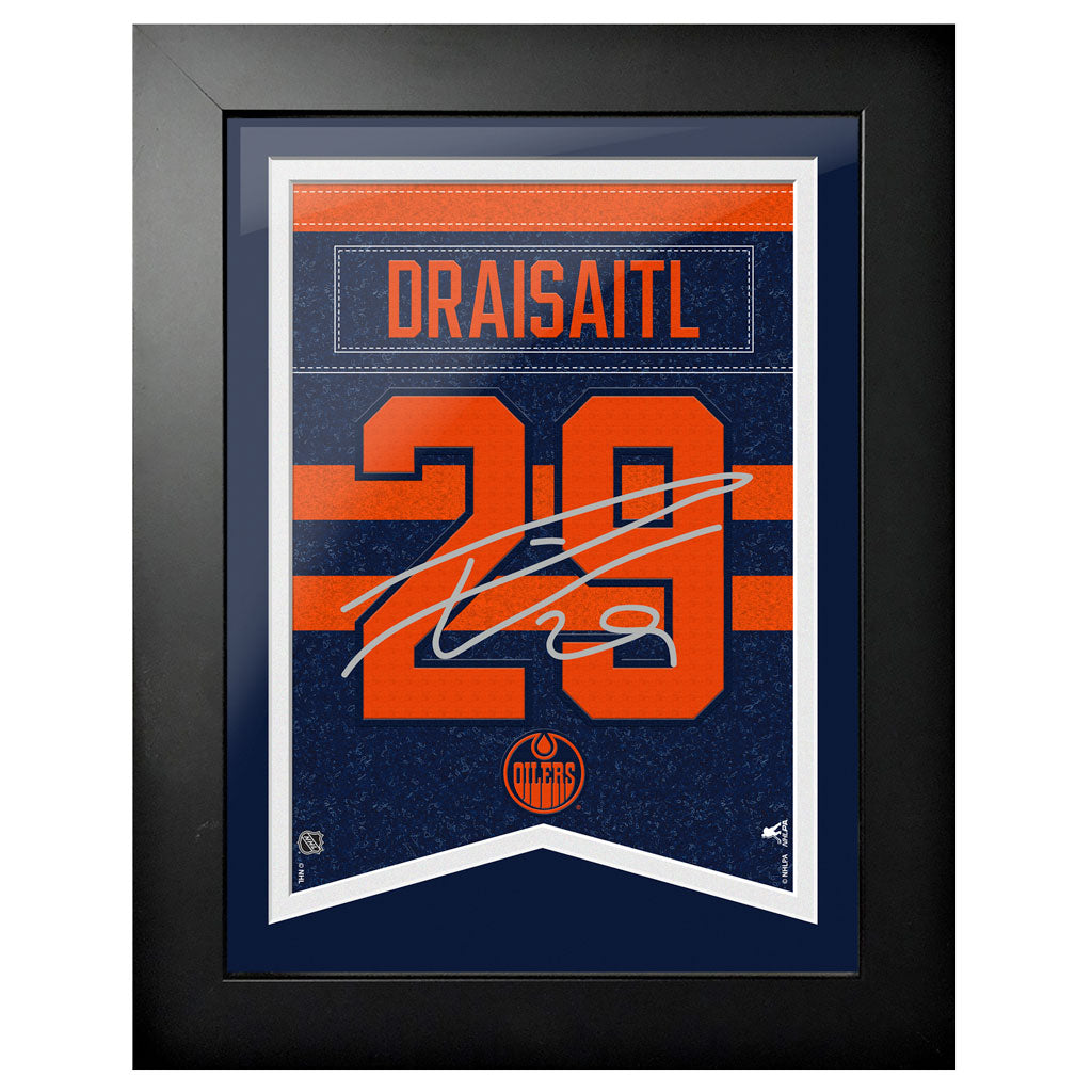 Leon Draisaitl Edmonton Oilers Framed 12"x 16" Jersey Print