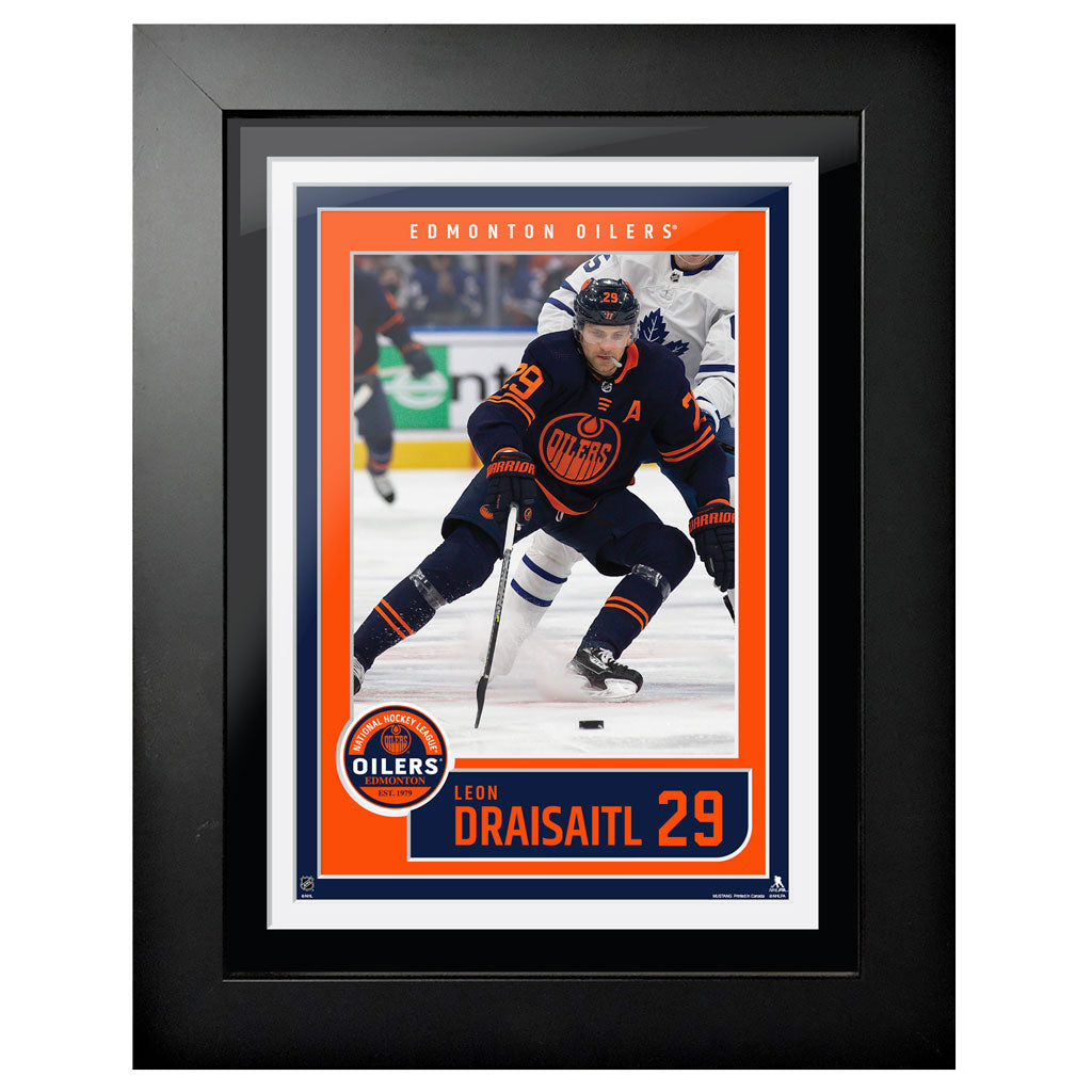 Leon Draisaitl Edmonton Oilers Framed 12"x 16" Print