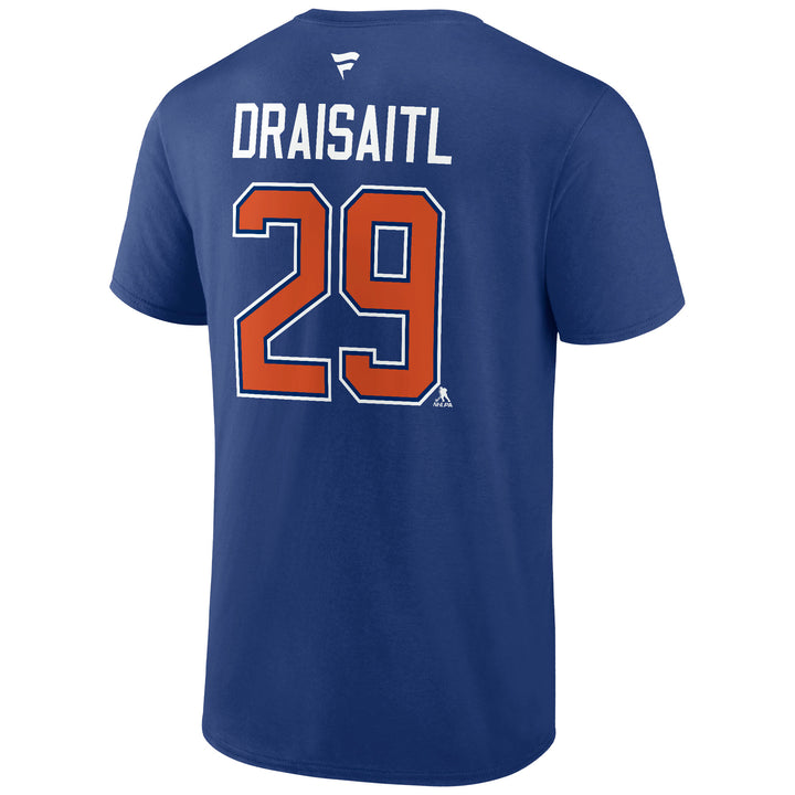 Leon Draisaitl Edmonton Oilers Name & Number Blue T-Shirt