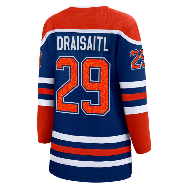 Leon Draisaitl Edmonton Oilers Women's Fanatics Breakaway Royal Sparkle Home Jersey