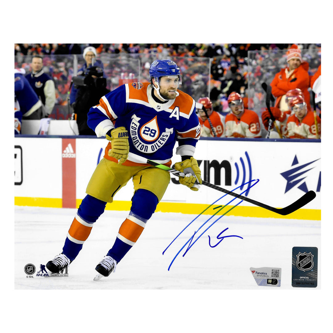 Leon Draisaitl Edmonton Oilers Signed "2023 Heritage Classic" 8x10 Photo