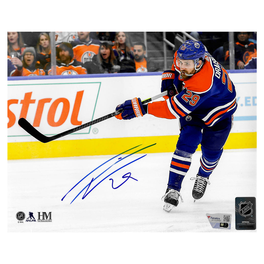 Leon Draisaitl Edmonton Oilers Signed "Royal Jersey" 8x10 Photo