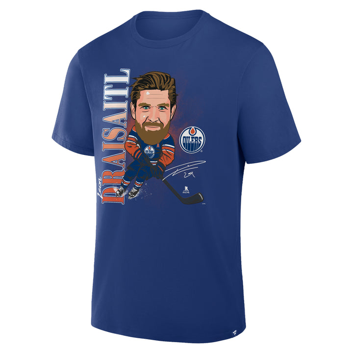 Leon Draisaitl Edmonton Oilers Fanatics Blue Player Action T-Shirt