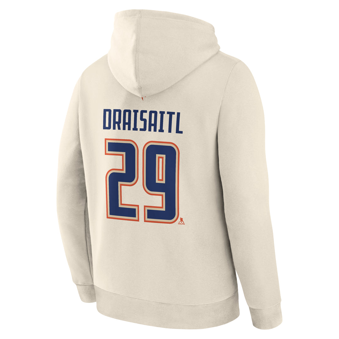 Leon Draisaitl Edmonton Oilers Fanatics Cream Alternate Logo Legacy Hoodie