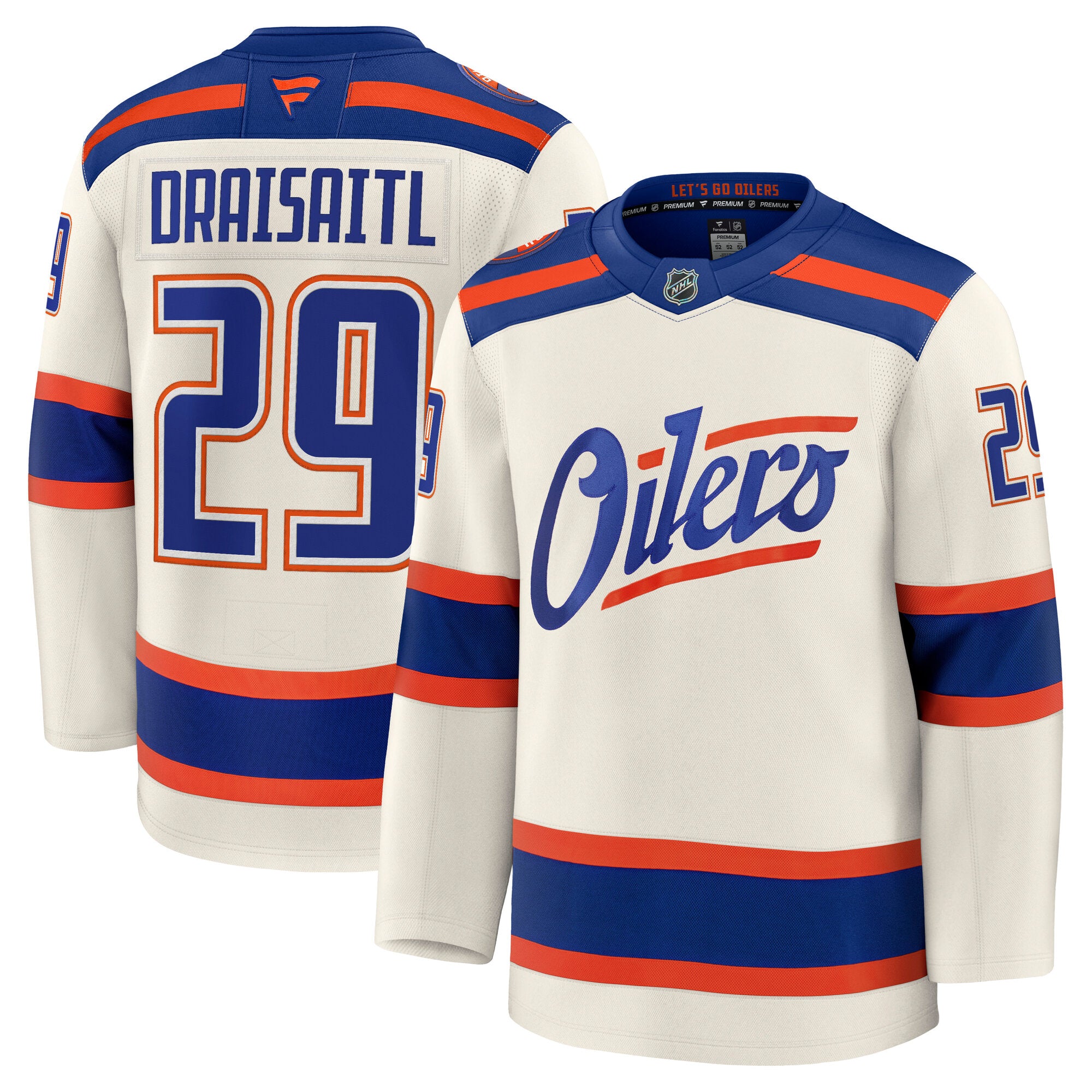 Leon Draisaitl Edmonton Oilers Fanatics Premium Cream Alternate