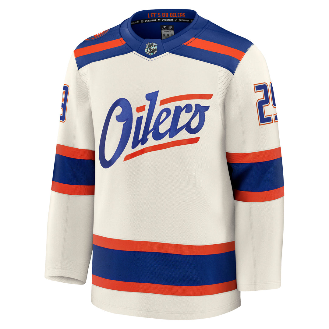Leon Draisaitl Edmonton Oilers Fanatics Premium Cream Alternate Jersey