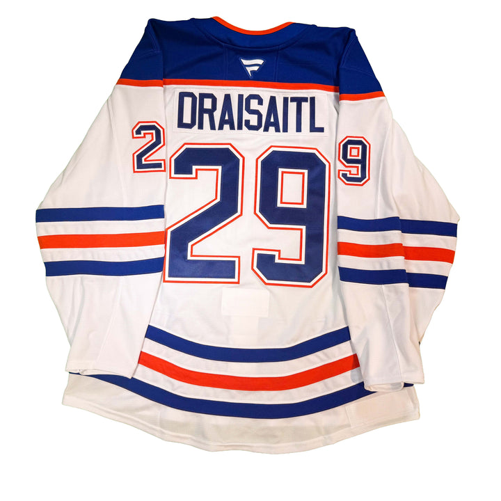 Leon Draisaitl Edmonton Oilers Game Worn Jersey - 2025-26 White Set #2 - D00316