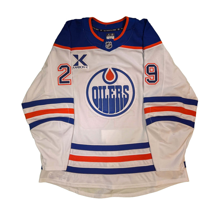 Leon Draisaitl Edmonton Oilers Game Worn Jersey - 2025-26 White Set #2 - D00316