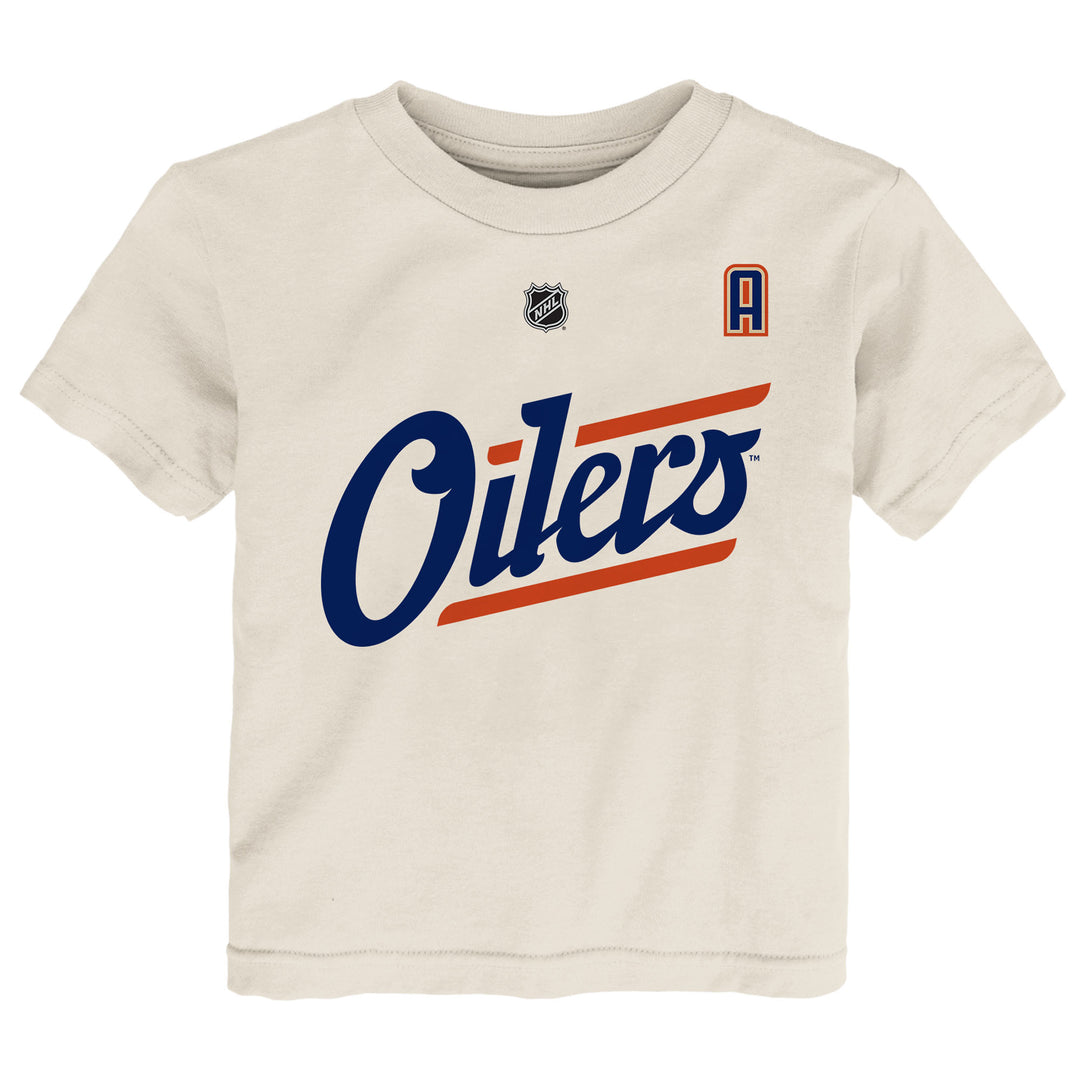 Leon Draisaitl Edmonton Oilers Infant Outerstuff Cream Alternate Logo Player Name & Number T-Shirt