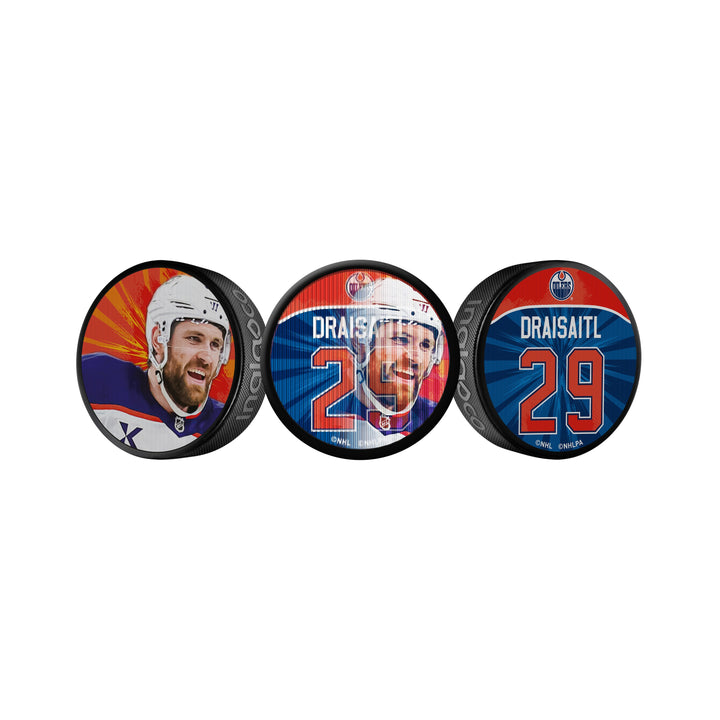 Leon Draisaitl Edmonton Oilers Lenticular Puck