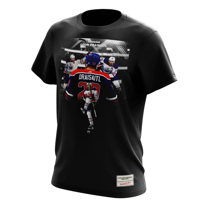 Leon Draisaitl Edmonton Oilers Mitchell & Ness "Starring" Black T-Shirt