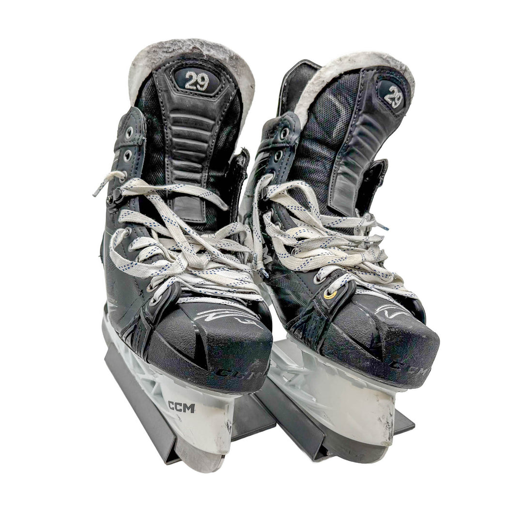 Leon Draisaitl Edmonton Oilers Signed Game Used 2023-24 CCM Ribcore Skates #26645