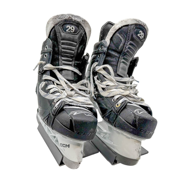 Leon Draisaitl Edmonton Oilers Signed Game Used 2023-24 CCM Ribcore Skates #26645