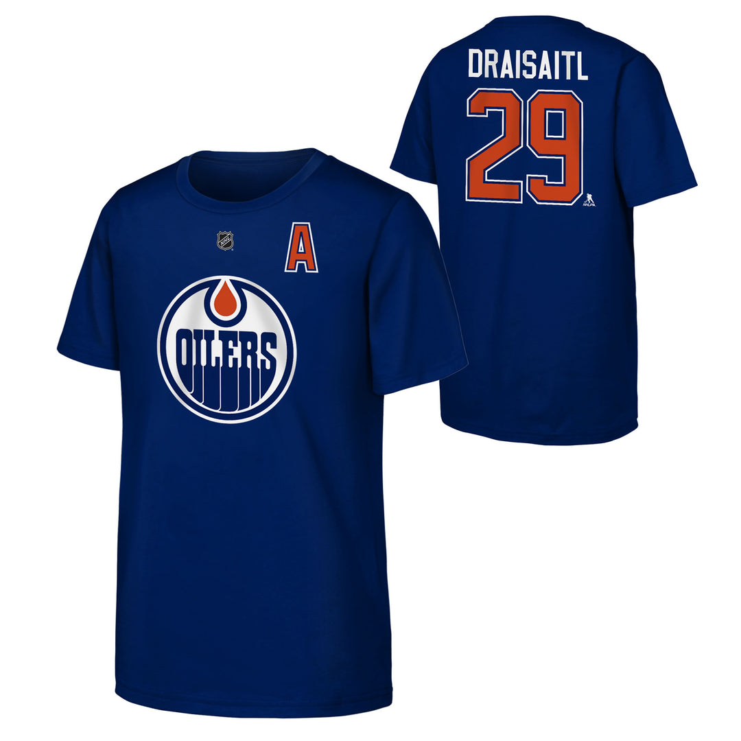 Leon Draisaitl Edmonton Oilers Youth Outerstuff Royal Player T-Shirt