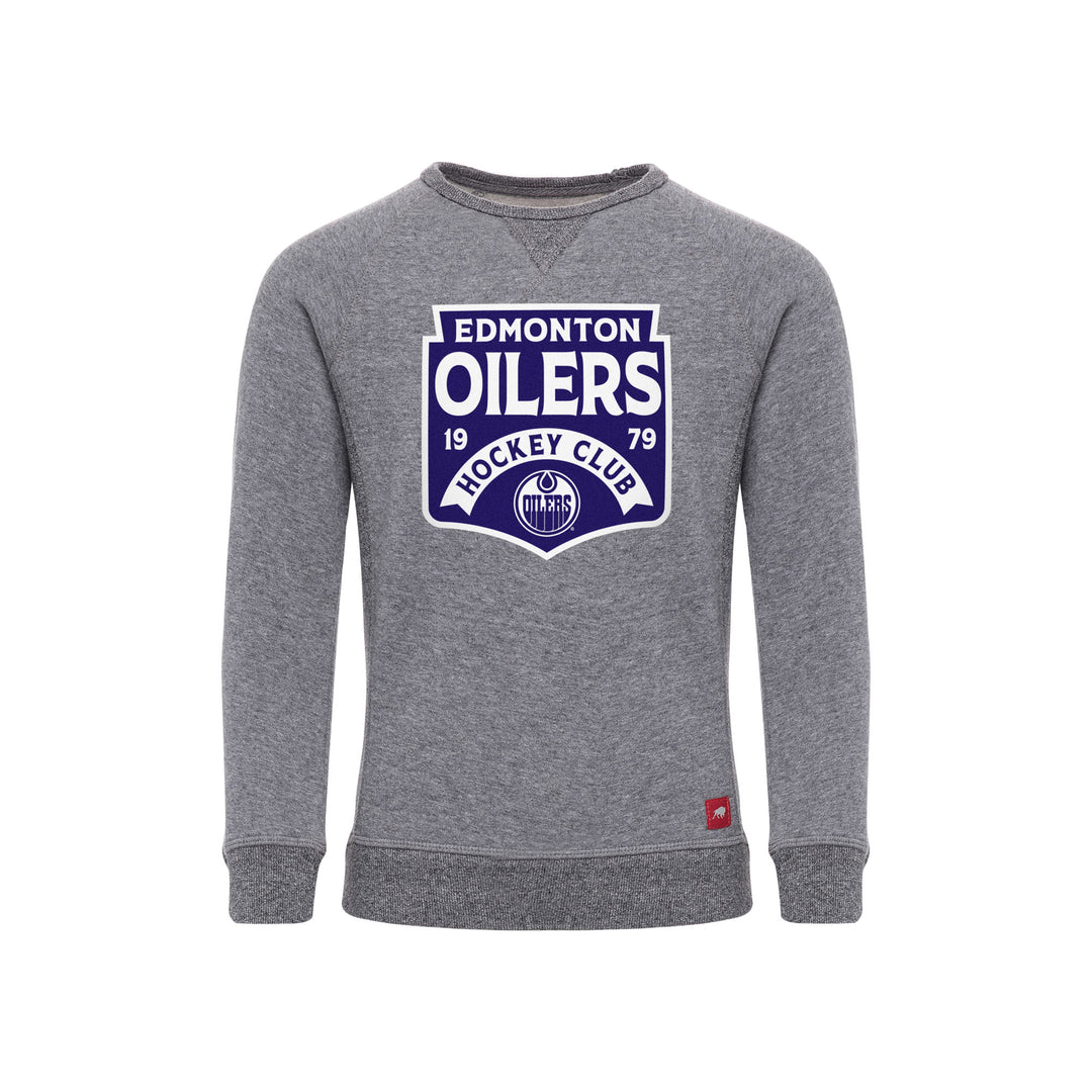 Edmonton Oilers Youth Sportiqe Lil Derek Loomis Grey Sweatshirt