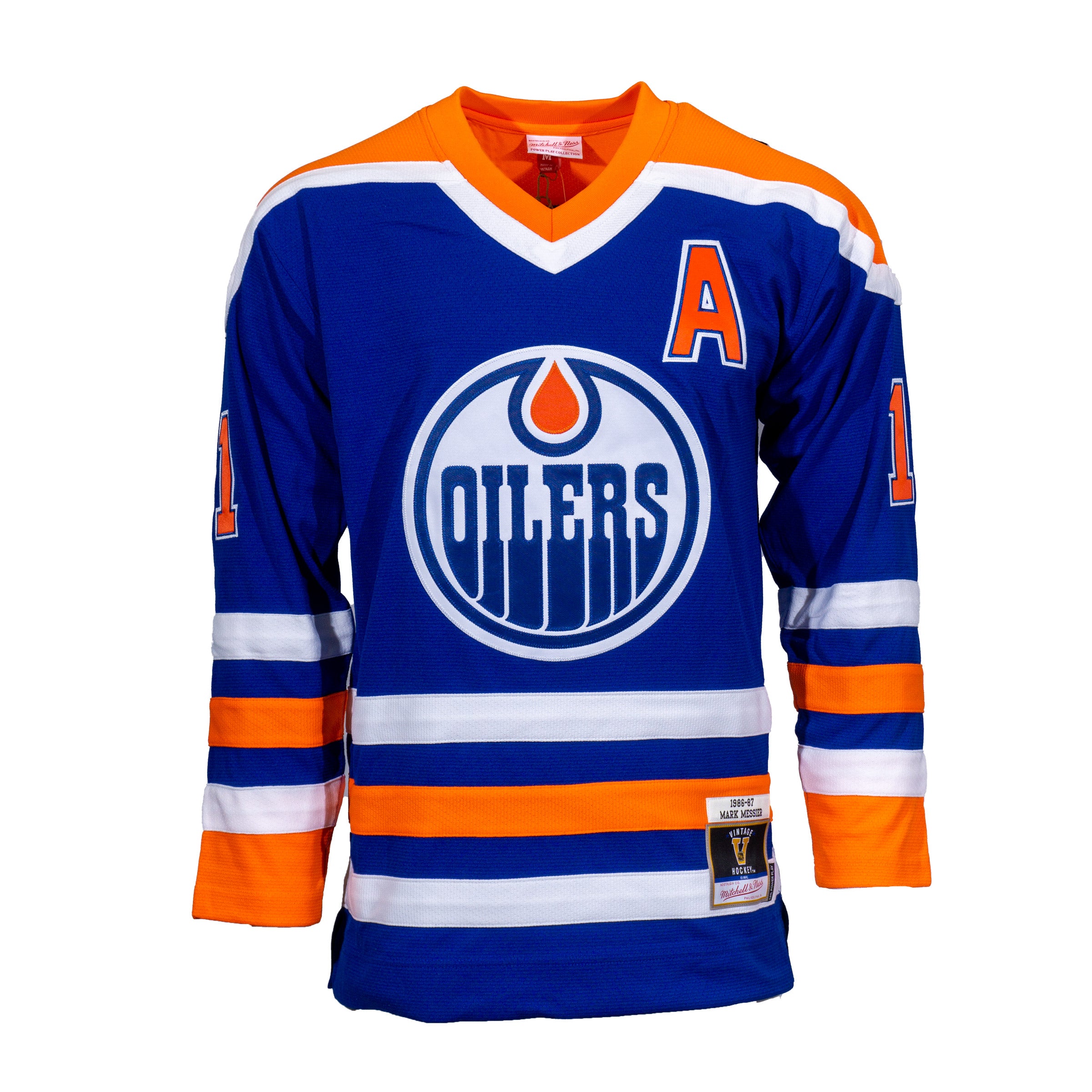 Mark Messier Edmonton Oilers Mitchell & Ness 1986-87 Blue Line