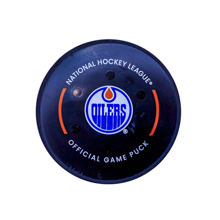Mark Kastelic Boston Bruins Goal Puck - Dec. 19/2024 vs Edmonton Oilers #24959