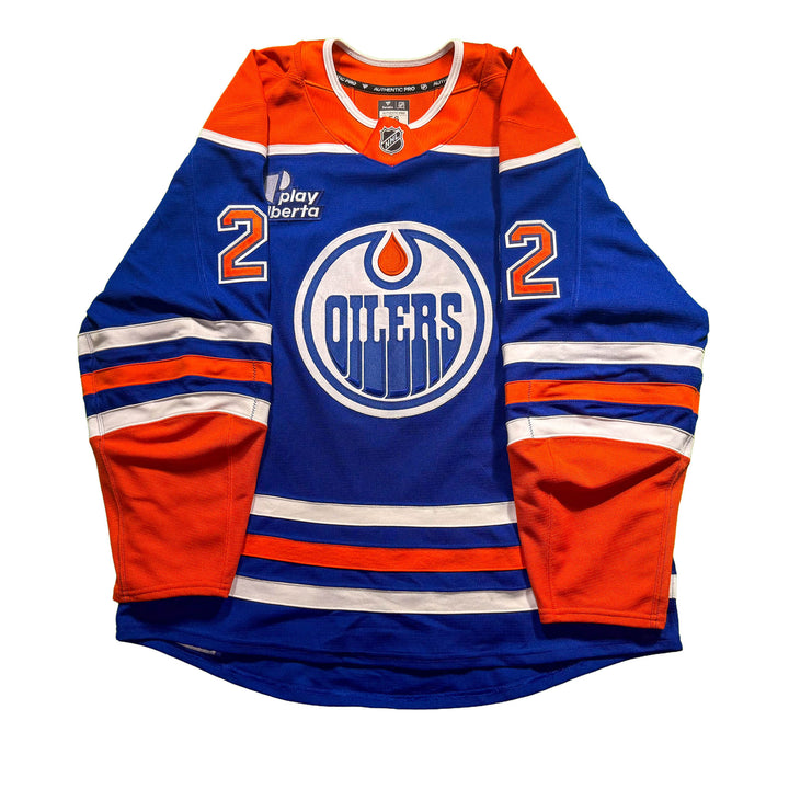 Matt Savoie Edmonton Oilers Game Worn Jersey - 2025-26 Royal Blue Set #2 - D00385